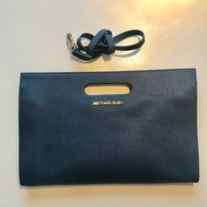 Michael Kors Navy Clutch